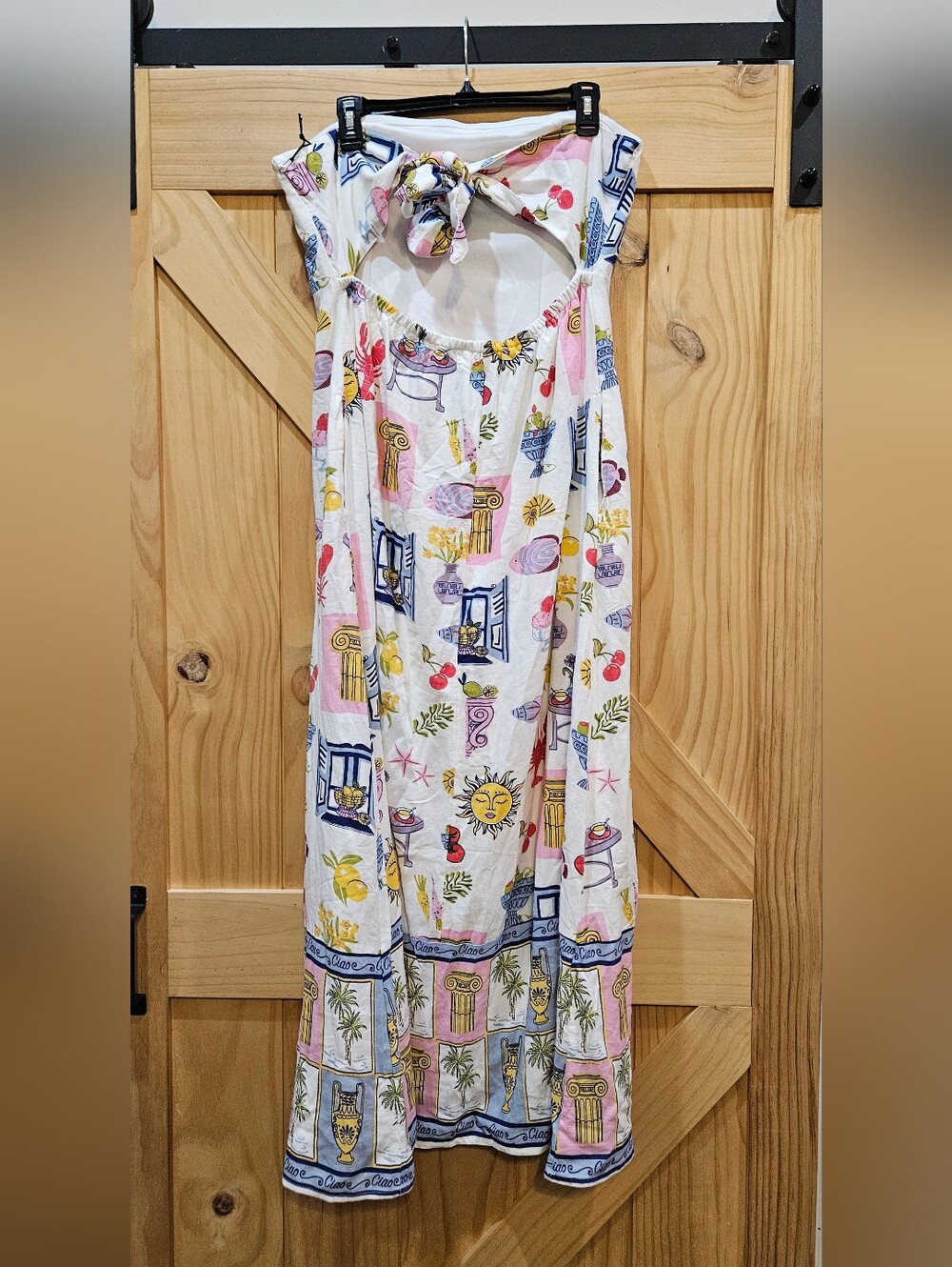 NWT | Japna Sun & Coastal Italy Print Maxi Linen Blen Dress | XL - Picture 7 of 8